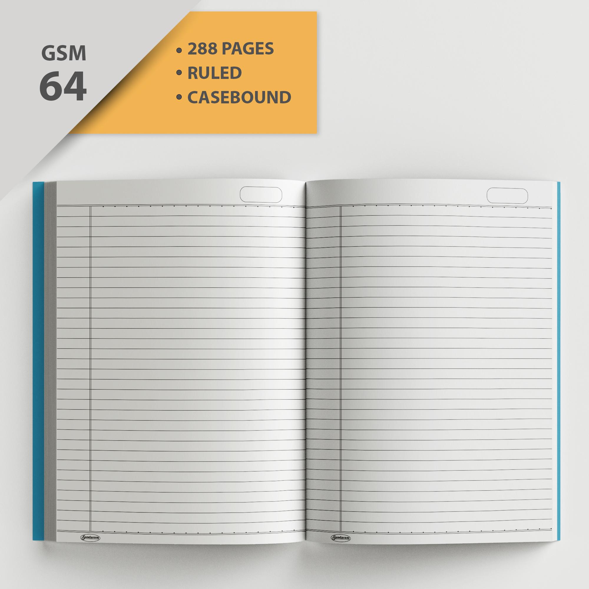 Sundaram | Case Bound Book | A4 | My Notes | 21 x 29.7 cm | Single Line | 288 Pages 3 Sundaram | Case Bound Book | A4 | My Notes | 21 x 29.7 cm | Single Line | 288 Pages - Image 3