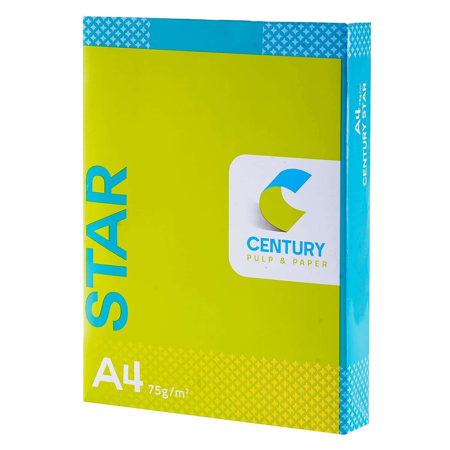 Century Star Copier Paper A4 Size 75 GSM 1 Ream 500 Sheets High 