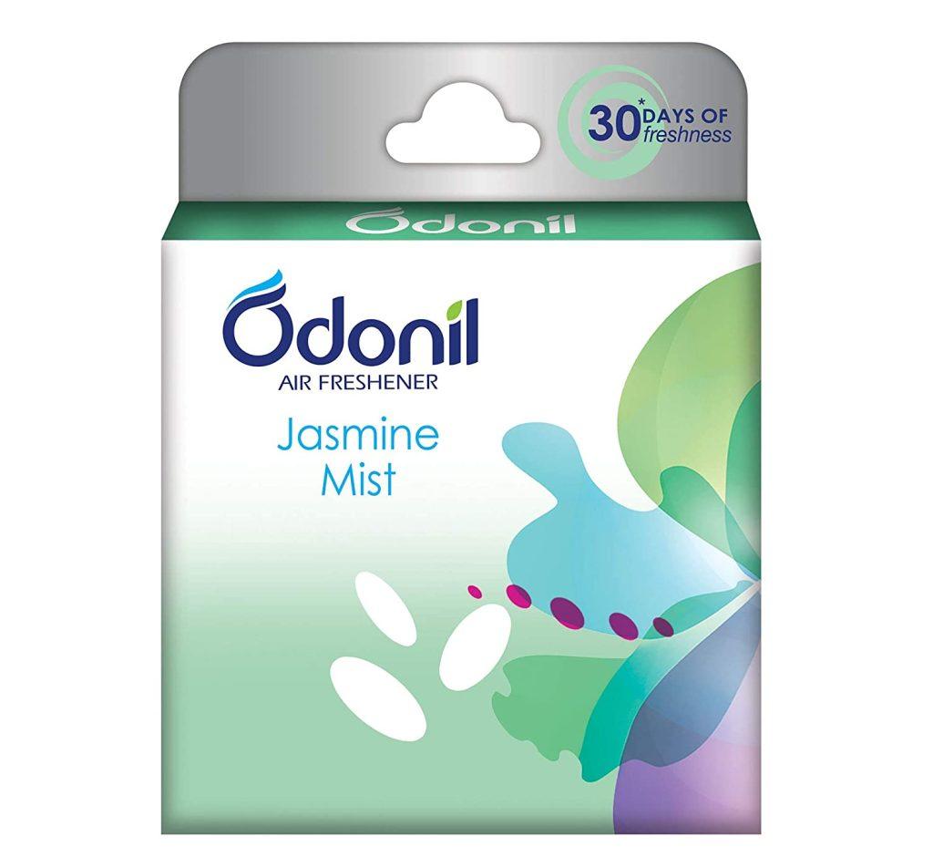 Odonil Air Bathroom Freshener Jasmine Mist 50g | Room Freshener and Bathroom Freshener [1Piece]