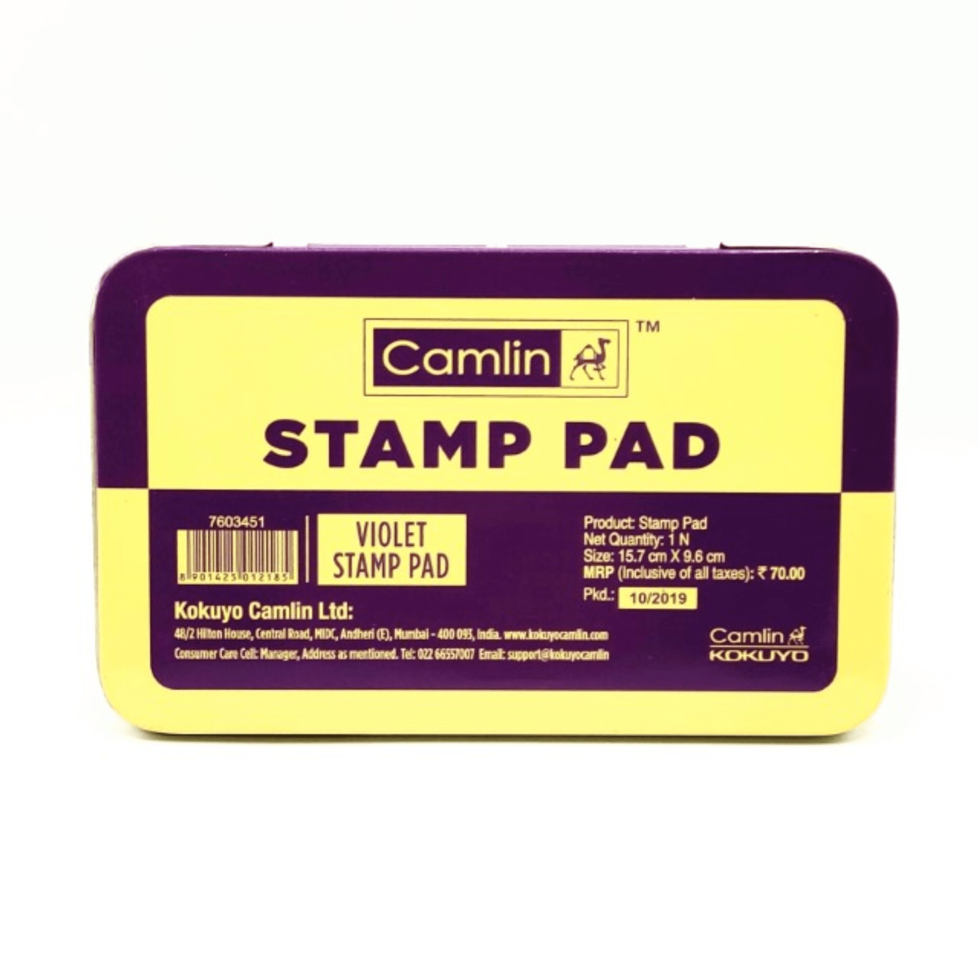 WisyCart Camlin Kokuyo Metal Stamp Pad Large (Violet)