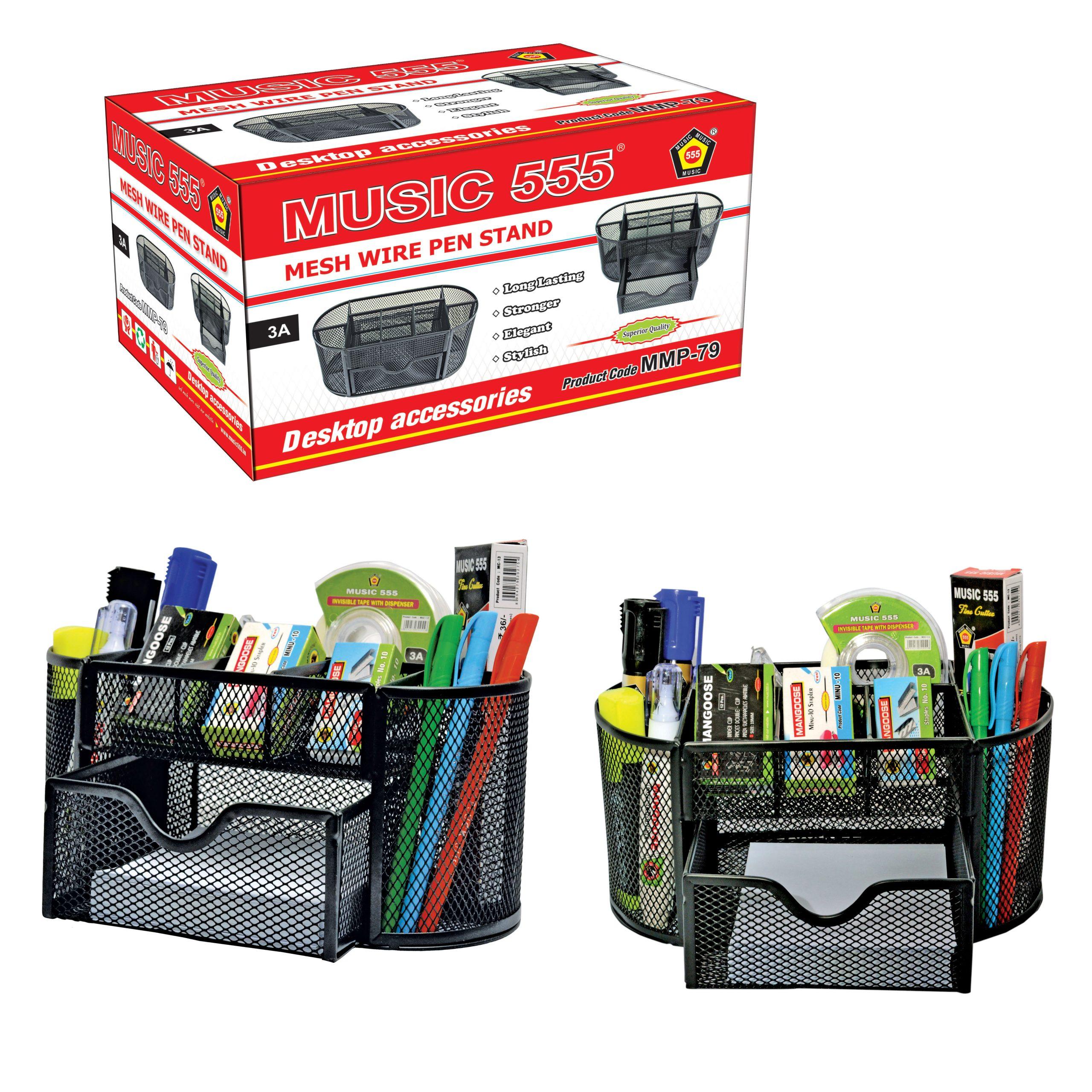 Music555 Mesh Wire Pen Stand MMP-79 Office Study Table Desk