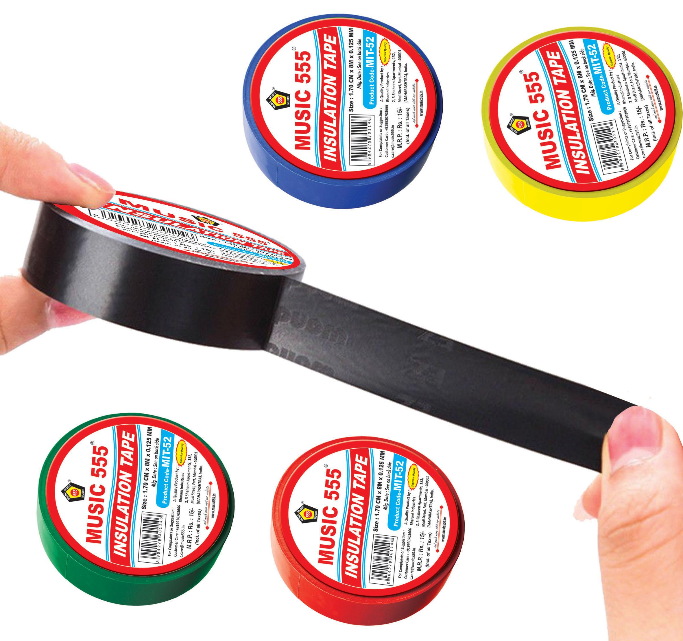 Music555 PVC Electrical Insulation Tape 15mm Multicolor Pack
