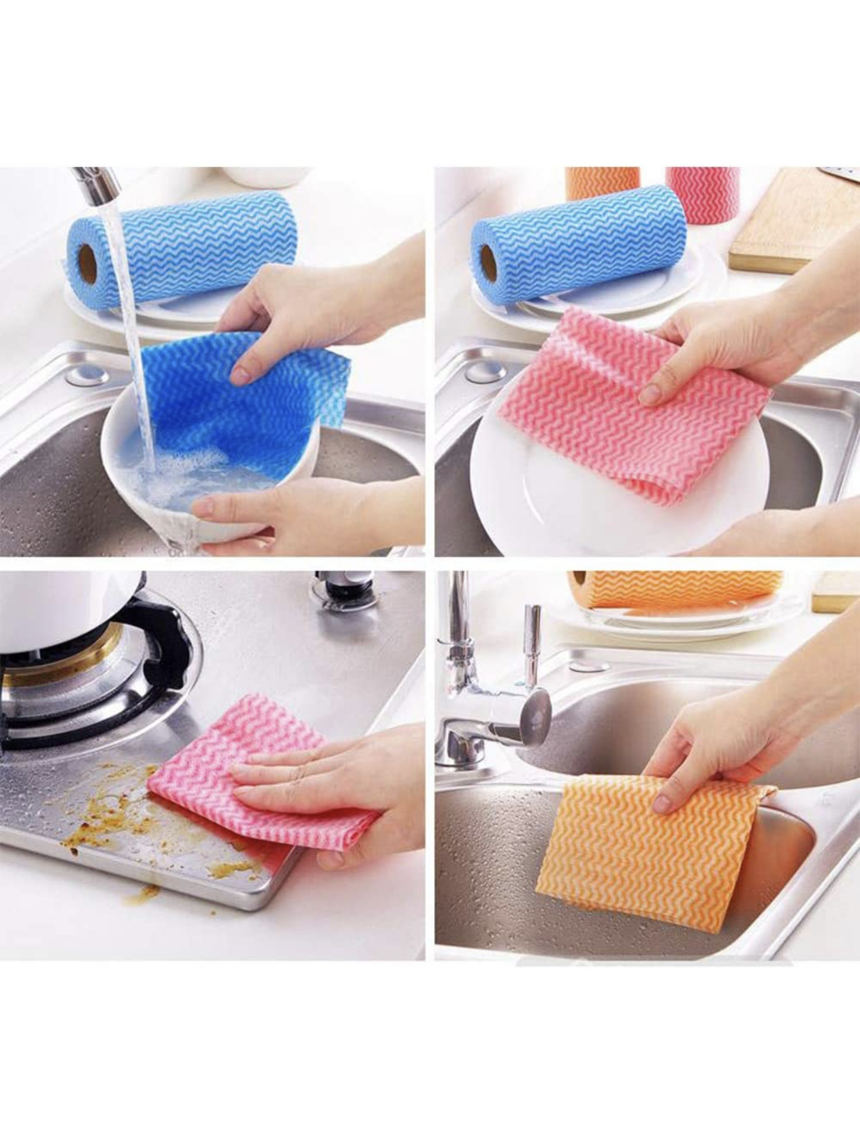HEALLILY 6pcs Rag Cleaning Towels Clean Towels Duster Towels Washing Towels  Wiping Duster Cloth Wiping Towels Wash Towels Dish Towel Towels for