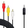 iTouch 1 by 3 AV Cable – 3.5 mm Jack to 3 RCA Male Connectors