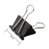 Munix 32mm Binder Clips – Black Metal Paper Clamps Pack of 12