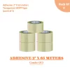 adhesive 2" X 65 meters transparent BOPP Tape - pack of 5