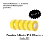 premium adhesive 2" X 30 meter yellow floor marking tape - pack of 5