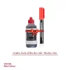 camlin whiteboard marker ink 100ml + whiteboard marker pen (red)