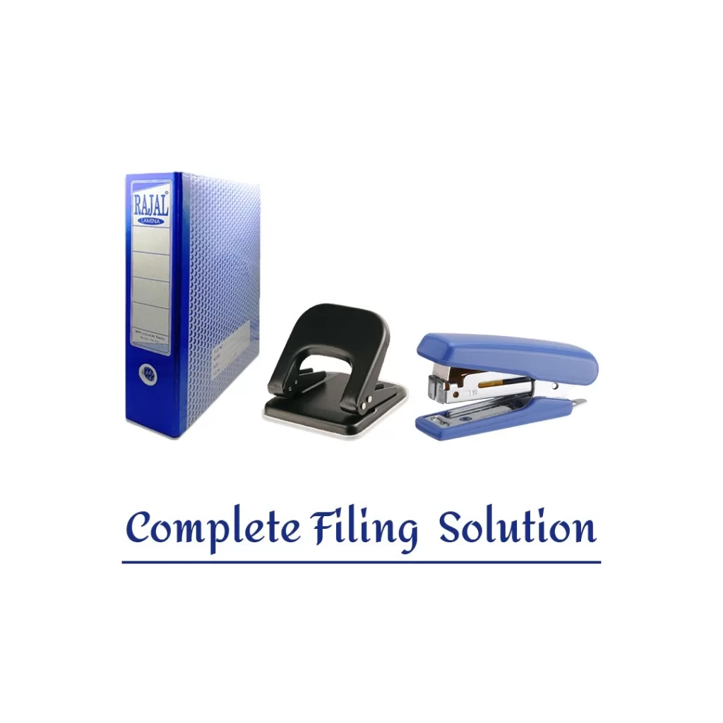 Office Procurement Checklist: A Complete Guide for Businesses 2 kangaro stapler 10 d + dp-500 paper punching machine + laminated box file - pack of 1
