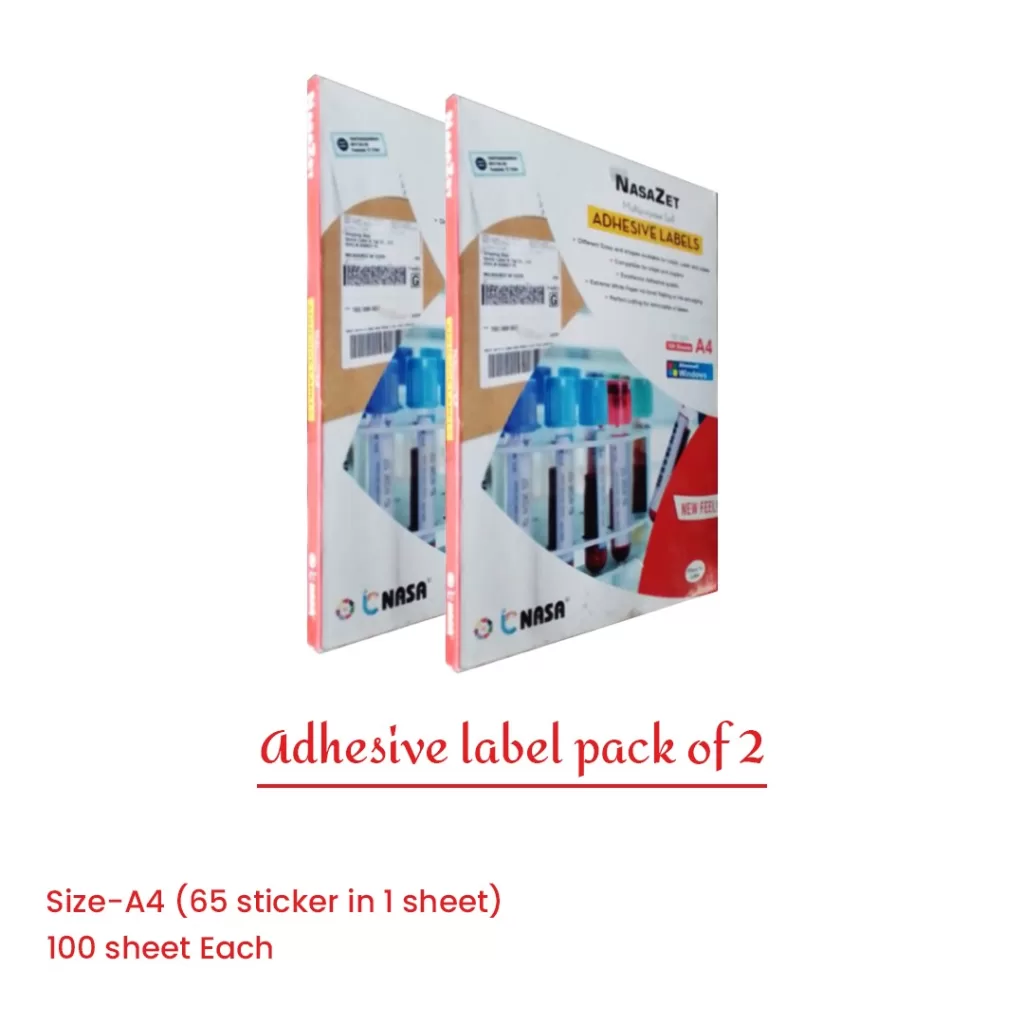 Office Procurement Checklist: A Complete Guide for Businesses 4 NasaZet Multipurpose A4 Size Adhesive Labels – 65 Stickers per Sheet, 100 Sheets per Pack (Pack of 2)
