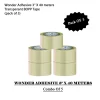 wonder adhesive 3" X 40 meters transparent BOPP tape - pack of 5