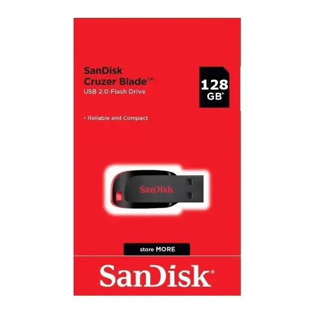 sandisk cruzer blade 128GB USB 2.0 flash drive
