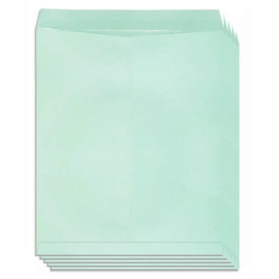 Laminated Envelopes 15 x 11 Inch Pack of 100 Green Envelopes for