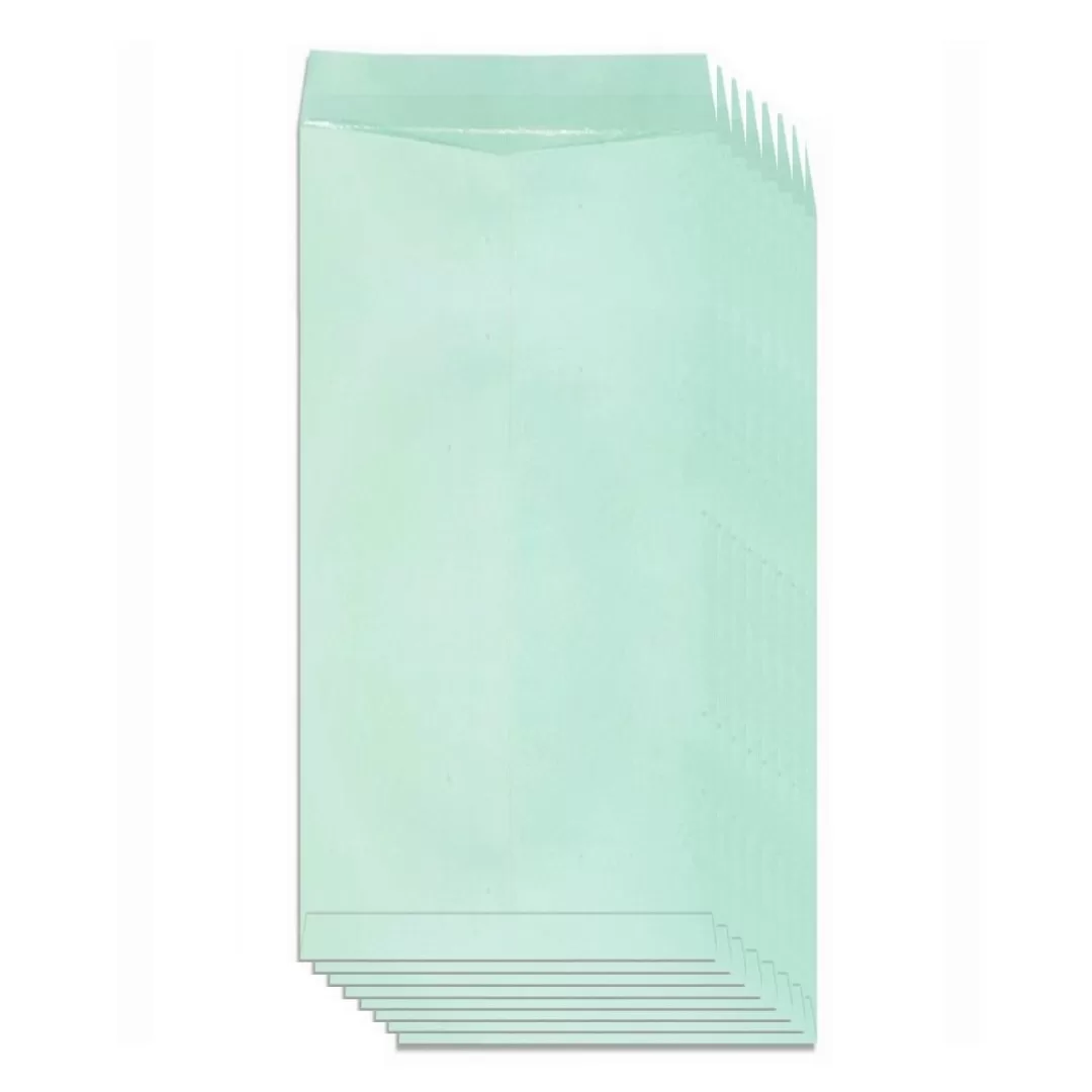 Laminated Envelopes 11 x 5 Inch 100 Envelopes in Green Secure
