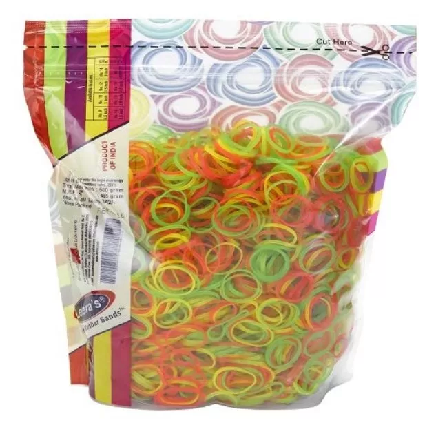 Premium elastic rubber bands for packing fluorescent for office kitchen  home multicolour multipurpose rubberband rubberbands (400 gms, 3 inch) :  : Office Products