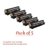 compatible toner cartridge 35a/912a/925a/85a (bubble pack) - pack of 5