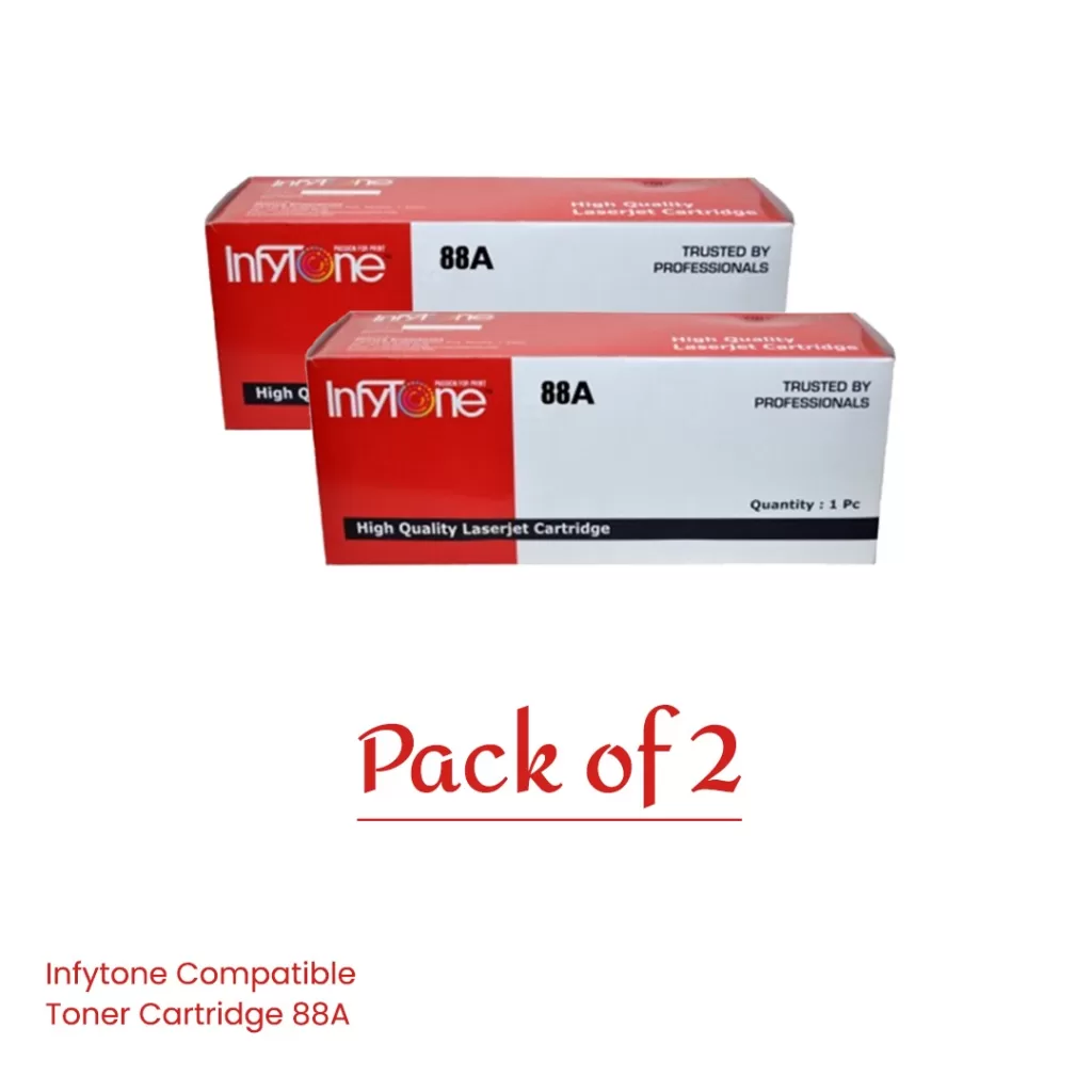 infytone compatible toner cartridge 88a - pack of 2