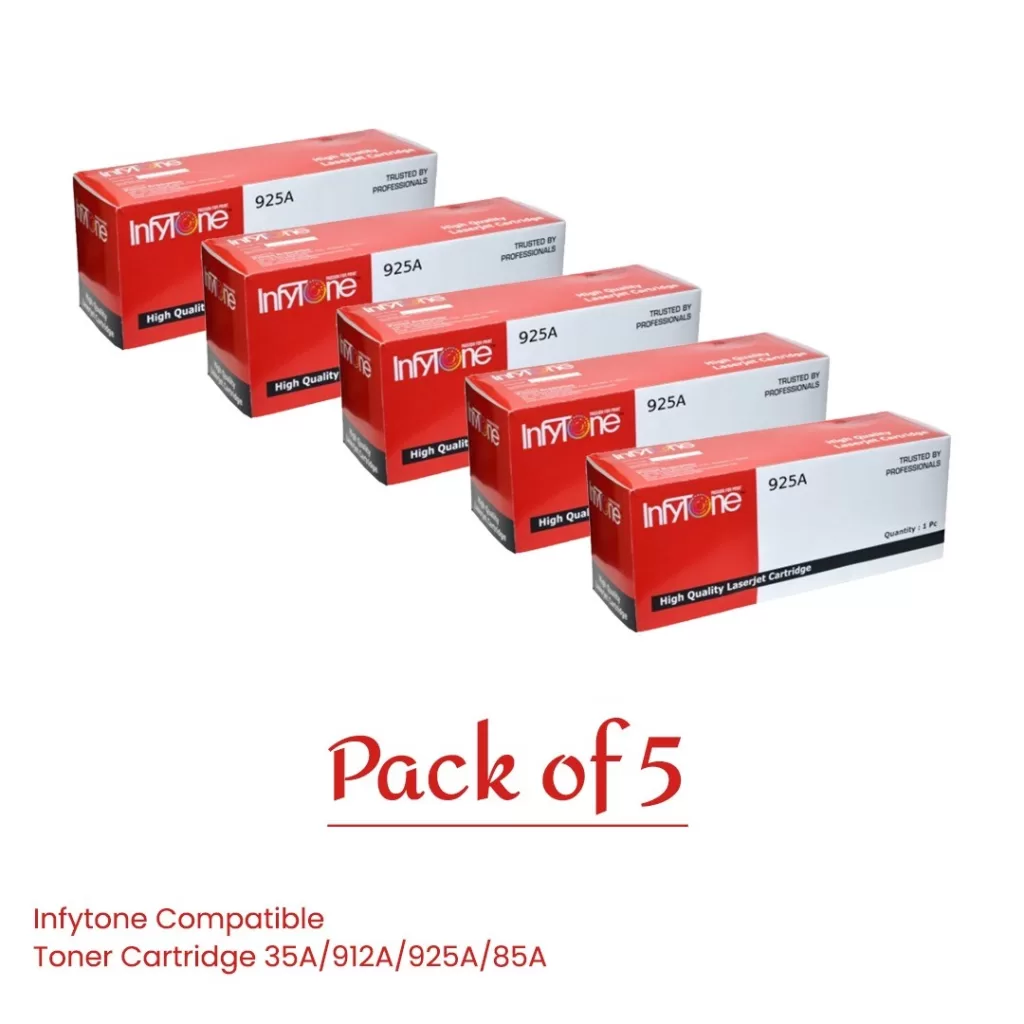 The Ultimate Guide to Printer Cartridges: Types, Compatibility, Cost & Buying Tips 1 infytone compatible toner cartridge 35a/912a/925a/85a - pack of 5