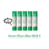 kores clear glue stick 15g -pack of 5