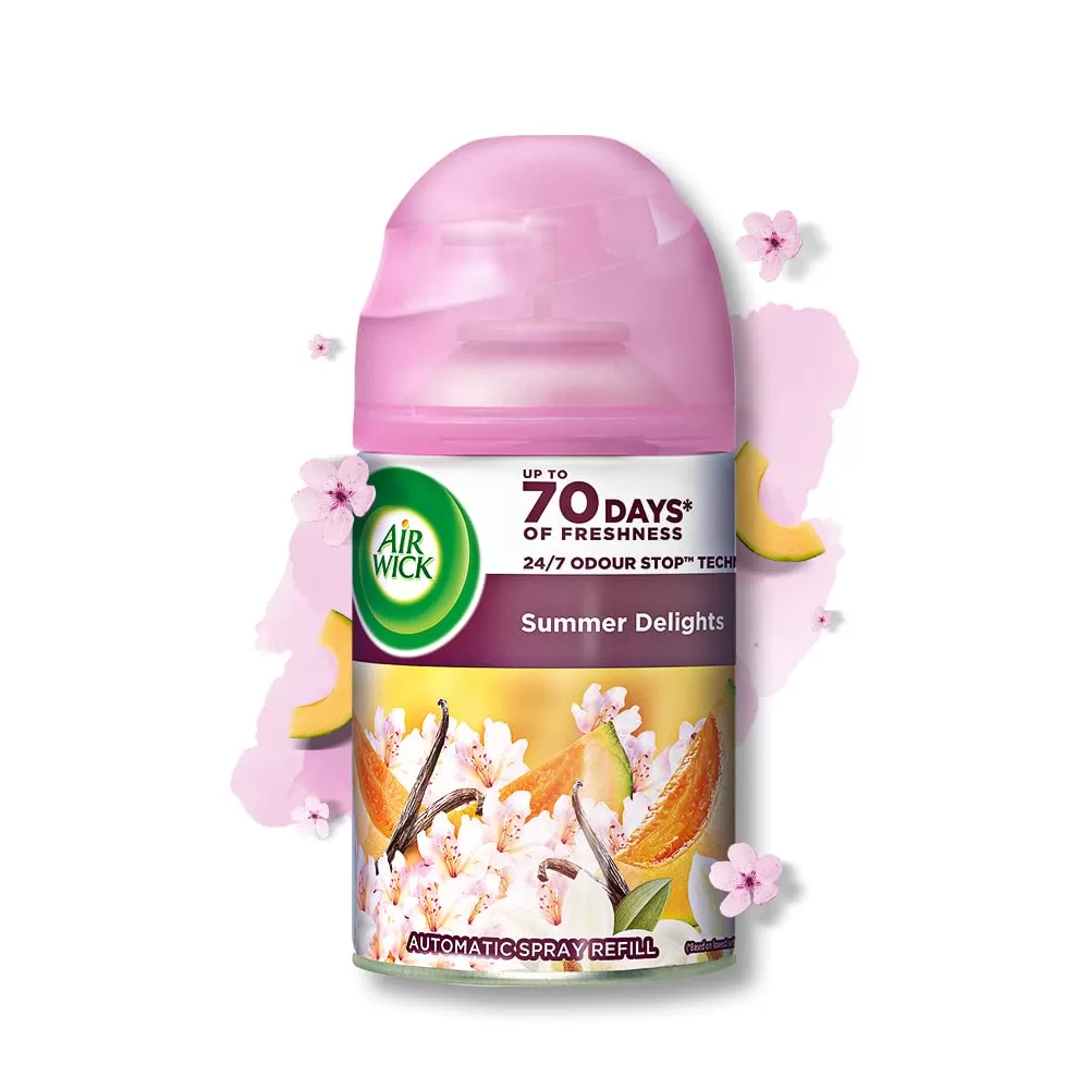 Airwick Summer Delights Automatic Air Freshener Spray Refill (250ml) – 1 Piece
