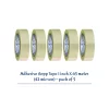adhesive bopp transparent tape (42 micron) 1" X 65 meters - pack of 5