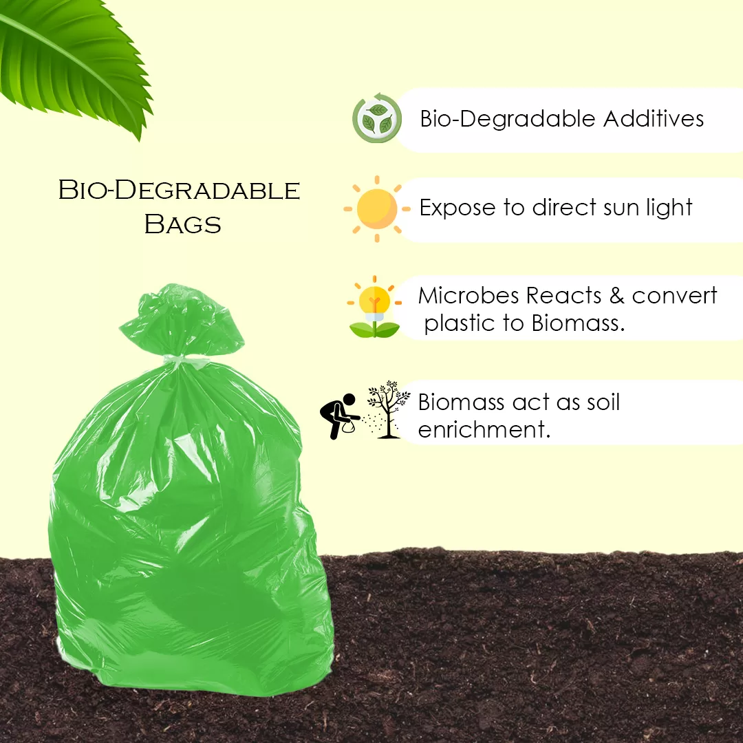 Clean India Bio-Degradable Garbage Bag | 25 x 30 inch