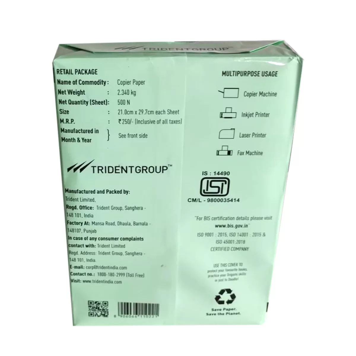 WisyCart - NR Copier Paper A4 Size, 70 GSM, Eco Friendly, 1 Ream