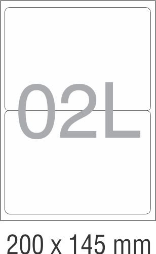 NovaJet Multipurpose Label – 2 Labels Per A4 Sheet (100 Sheets) – 200 mm x 146 mm