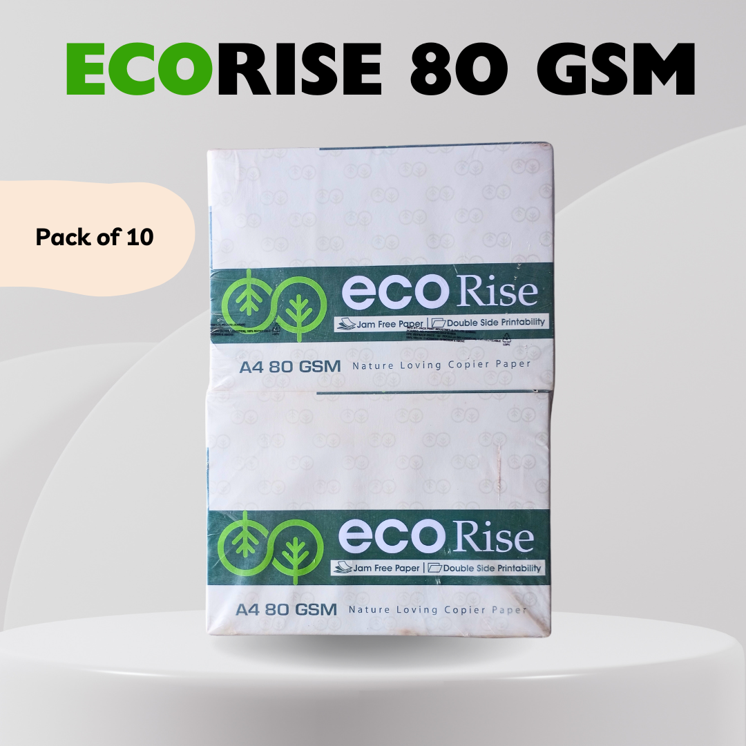 Ecorise 80 GSM A4 Copier Paper - Pack of 10| Sustainable Printer Paper 3 eco-rise-copier-paper