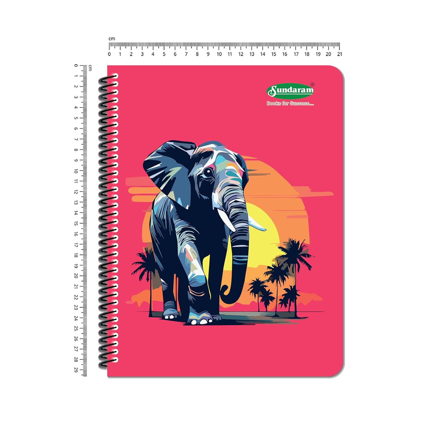 Sundaram Spiral Long Book | A4 Size (21 x 29.7 cm) | 172 Pages | Unruled Spiral Bound with Safety Lock | S-11P – For Students & Executives