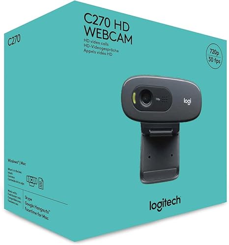 Logitech C270 HD Webcam | 720p Widescreen Video Calling | Noise-Reducing Mic | Auto Light Correction | USB Plug-and-Play for PC, Laptop, MacBook, Tablet – Black 2 Logitech C270 HD Webcam | 720p Widescreen Video Calling | Noise-Reducing Mic | Auto Light Correction | USB Plug-and-Play for PC, Laptop, MacBook, Tablet – Black - Image 2