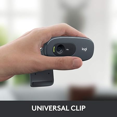 Logitech C270 HD Webcam | 720p Widescreen Video Calling | Noise-Reducing Mic | Auto Light Correction | USB Plug-and-Play for PC, Laptop, MacBook, Tablet – Black 3 Logitech C270 HD Webcam | 720p Widescreen Video Calling | Noise-Reducing Mic | Auto Light Correction | USB Plug-and-Play for PC, Laptop, MacBook, Tablet – Black - Image 3