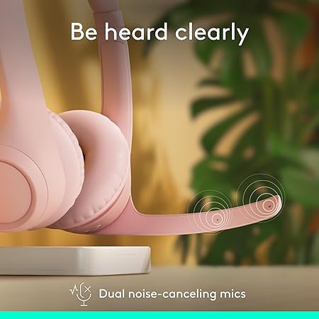 Logitech Zone 300 Bluetooth Headphones – Lightweight Wireless Headset for Office Calls & Online Meetings (Rose) 3 Logitech Zone 300 Bluetooth Headphones – Lightweight Wireless Headset for Office Calls & Online Meetings (Rose) - Image 3