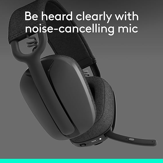 Logitech Zone Vibe 100 Lightweight Wireless Over-Ear Headphones โ Graphite 9 Logitech Zone Vibe 100 Lightweight Wireless Over-Ear Headphones โ Graphite - Image 9