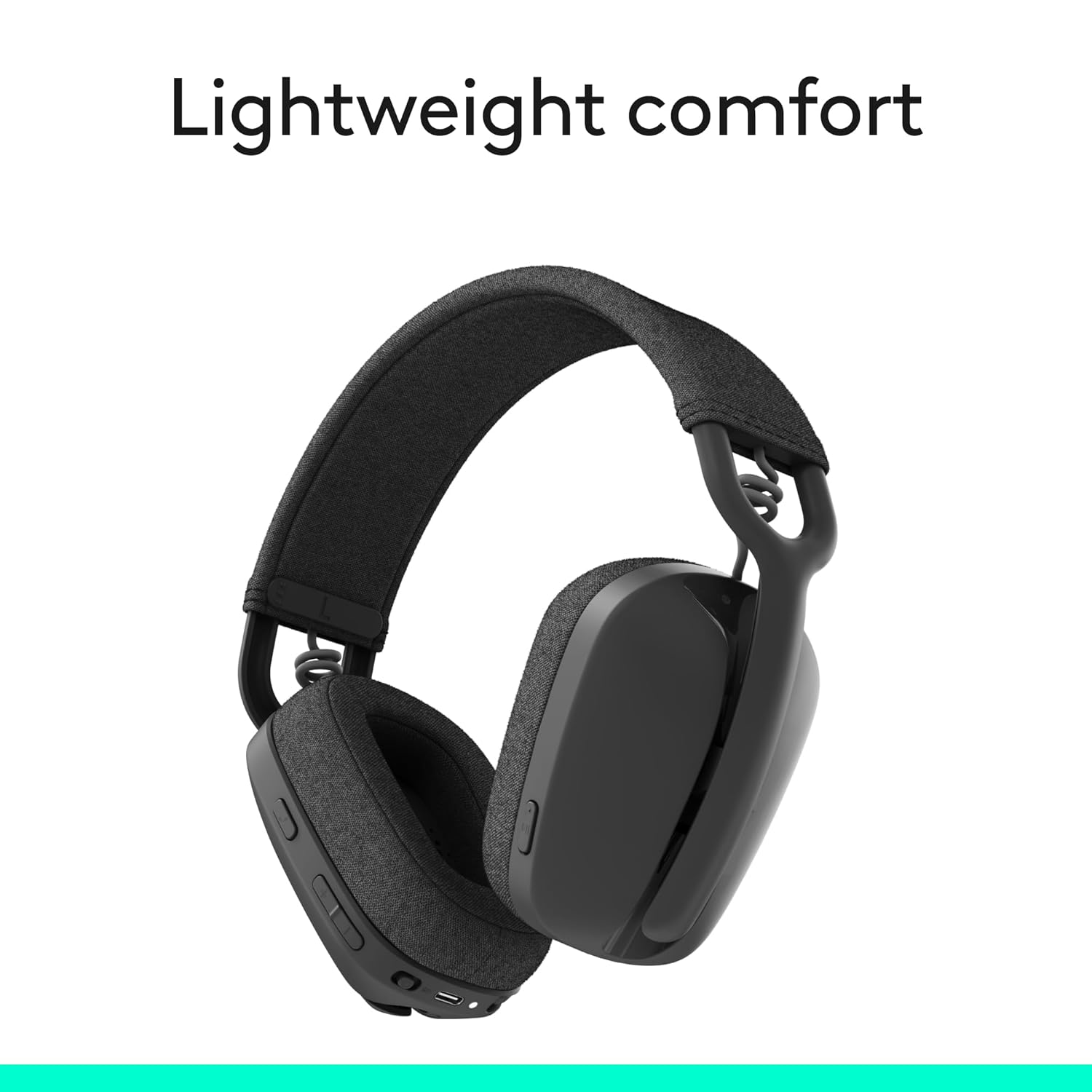 Logitech Zone Vibe 100 Lightweight Wireless Over-Ear Headphones โ Graphite 6 Logitech Zone Vibe 100 Lightweight Wireless Over-Ear Headphones โ Graphite - Image 6