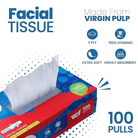 Century | Face Tissue Box | 2 Ply | 100 Pulls per Box | Pack of 4 | Soft & Skin-Safe | OBA-Free | FDA Approved | White 5 Century | Face Tissue Box | 2 Ply | 100 Pulls per Box | Pack of 4 | Soft & Skin-Safe | OBA-Free | FDA Approved | White - Image 5