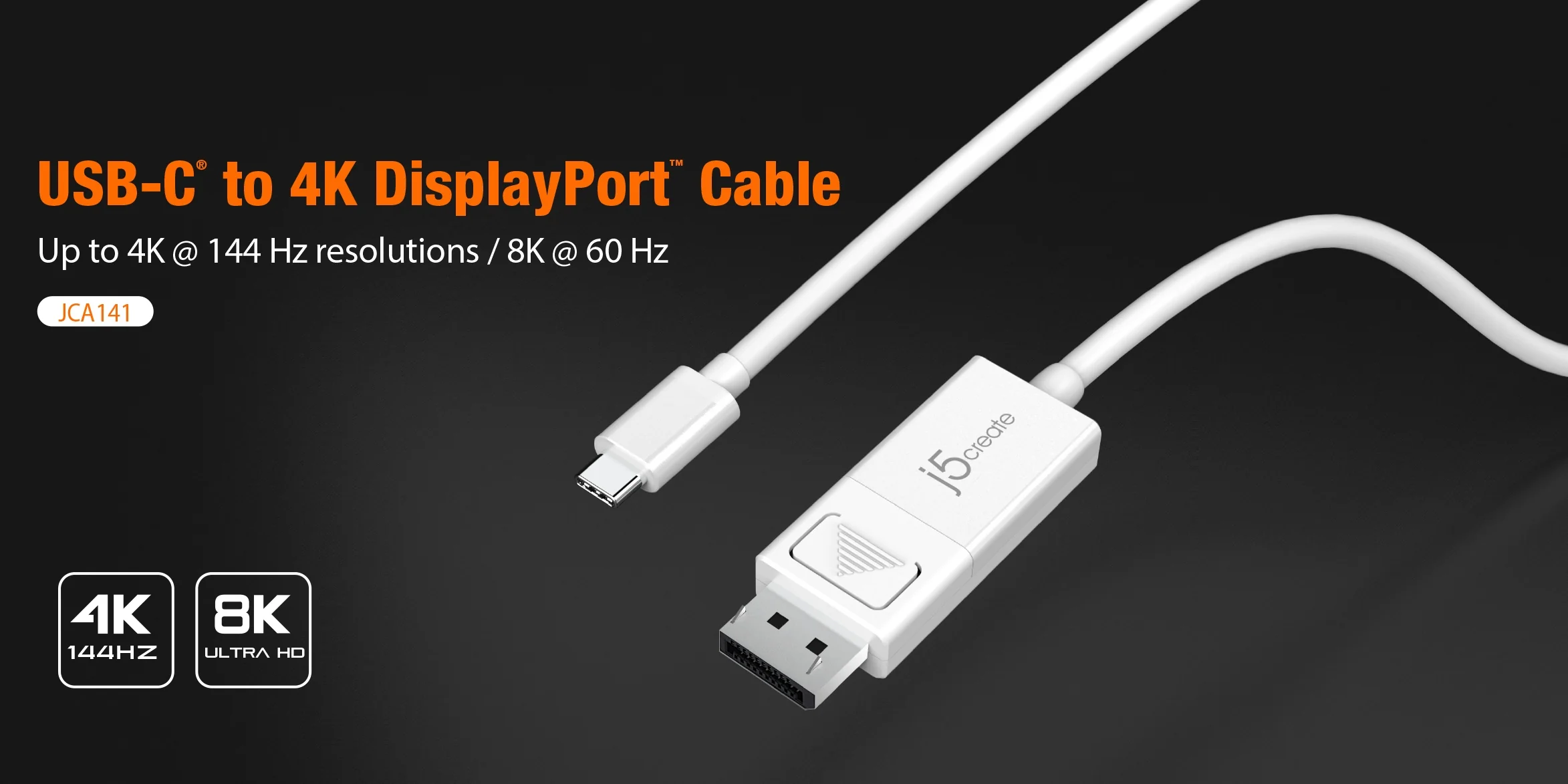 JCA141 USB-C® to 4K DisplayPort™ Cable 7