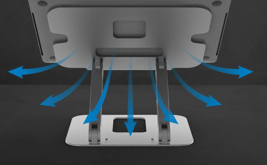JTS127 Premium Multi-Angle Adjustable Aluminum Laptop Stand – For Laptops Up to 16" 10