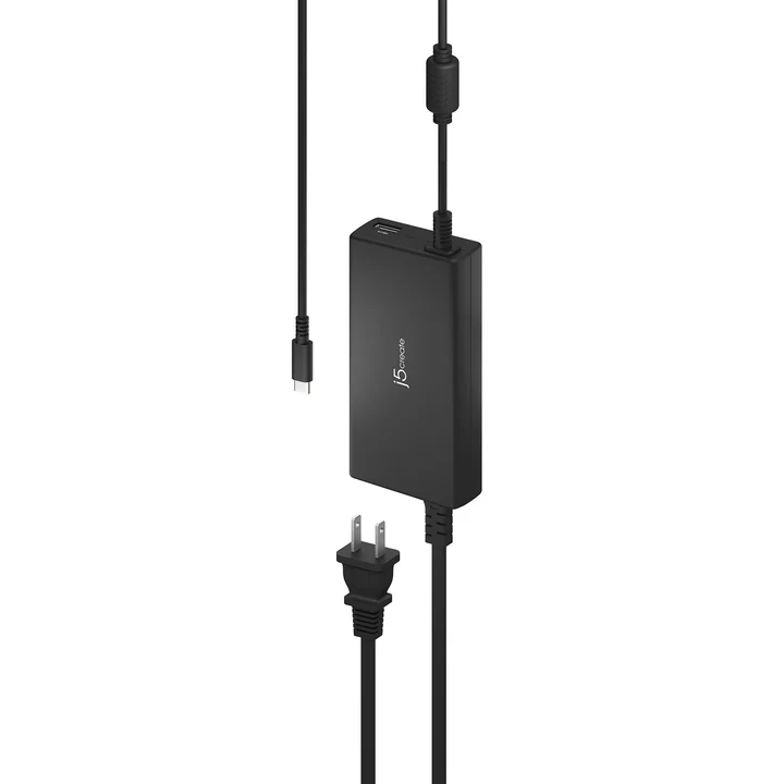 j5create JUP2290 100W PD USB-C Super Charger with USB-A Fast Charging Port – 87W USB-C + 12W USB-A Simultaneous Charging, Built-in Cable, Surge Protection 6 j5create JUP2290 100W PD USB-C Super Charger with USB-A Fast Charging Port – 87W USB-C + 12W USB-A Simultaneous Charging, Built-in Cable, Surge Protection - Image 6