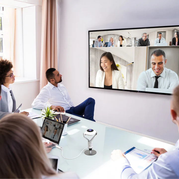 j5create JVCU360 360° All Around Webcam with Built-in Omnidirectional Microphone, Full HD 1080p, 6 Display Modes, Touch Bar Control, Plug & Play USB-C & USB-A 8 j5create JVCU360 360° All Around Webcam with Touch Bar & Mic