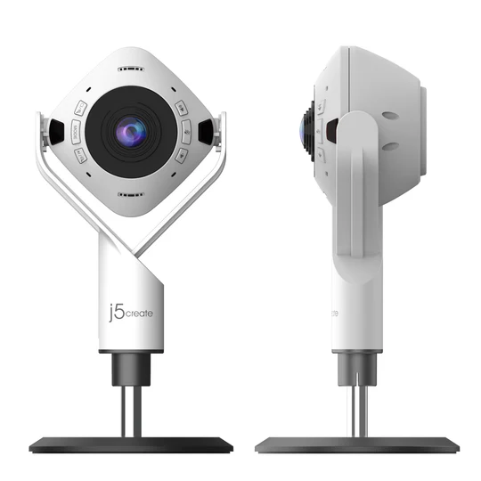 j5create JVU368 360° AI-Powered Webcam with Built-in Speakerphone – 5MP Sony Sensor, Auto-Framing, 6 Display Modes, Echo Cancellation, Remote Control, USB-C & USB-A Plug & Play 7 j5create JVU368 360° AI-Powered Webcam with Built-in Speakerphone – 5MP Sony Sensor, Auto-Framing, 6 Display Modes, Echo Cancellation, Remote Control, USB-C & USB-A Plug & Play - Image 7
