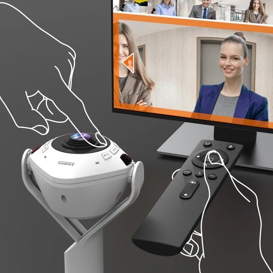 j5create JVU368 360° AI-Powered Webcam with Built-in Speakerphone – 5MP Sony Sensor, Auto-Framing, 6 Display Modes, Echo Cancellation, Remote Control, USB-C & USB-A Plug & Play 10 j5create JVU368 360° AI-Powered Webcam with Built-in Speakerphone – 5MP Sony Sensor, Auto-Framing, 6 Display Modes, Echo Cancellation, Remote Control, USB-C & USB-A Plug & Play - Image 10