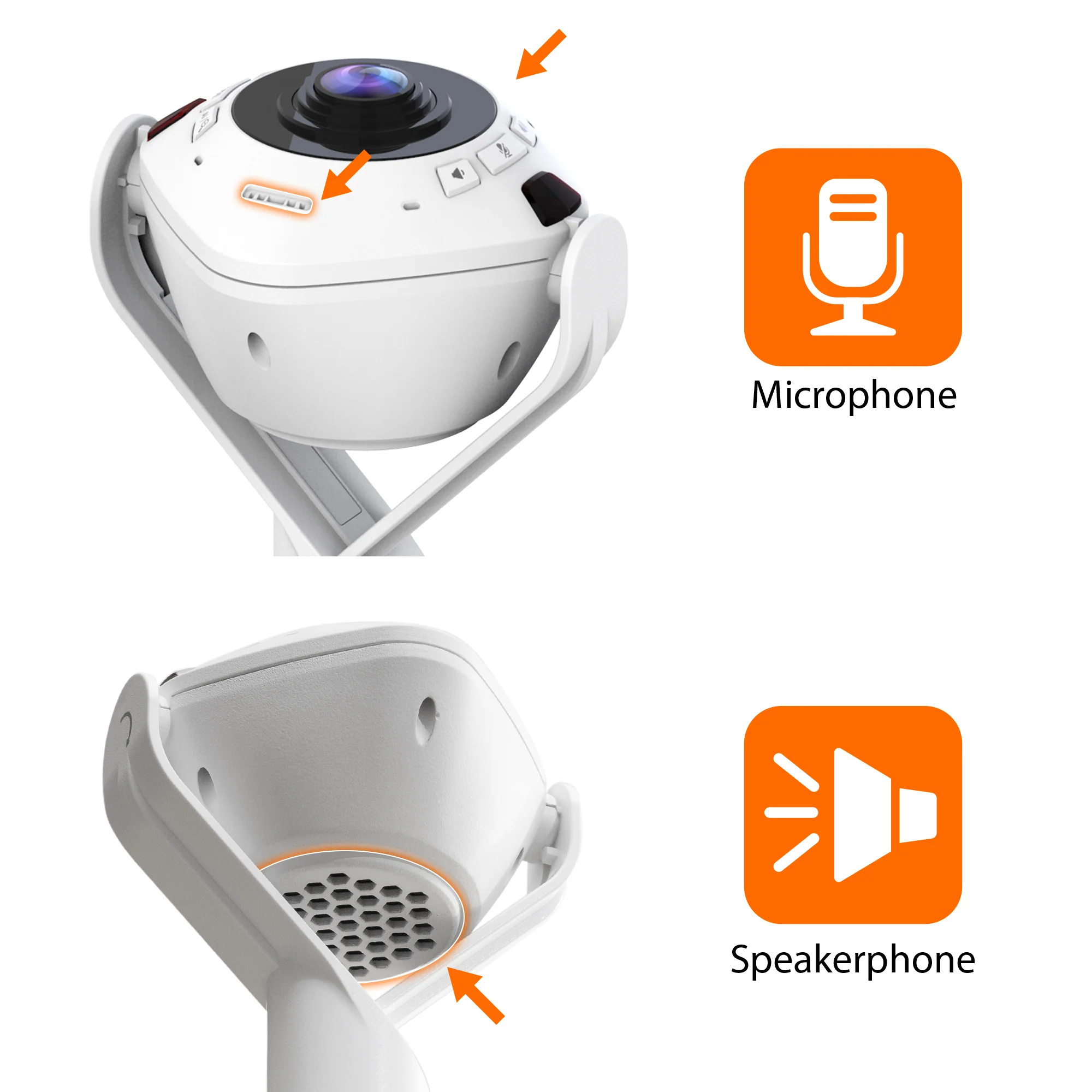j5create JVU368 360° AI-Powered Webcam with Built-in Speakerphone – 5MP Sony Sensor, Auto-Framing, 6 Display Modes, Echo Cancellation, Remote Control, USB-C & USB-A Plug & Play 2 j5create JVU368 360° AI-Powered Webcam with Built-in Speakerphone – 5MP Sony Sensor, Auto-Framing, 6 Display Modes, Echo Cancellation, Remote Control, USB-C & USB-A Plug & Play - Image 2
