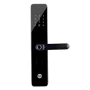 YDME100NxT Brown Smart Door Lock with Fingerprint, PIN, RFID, and Key Access