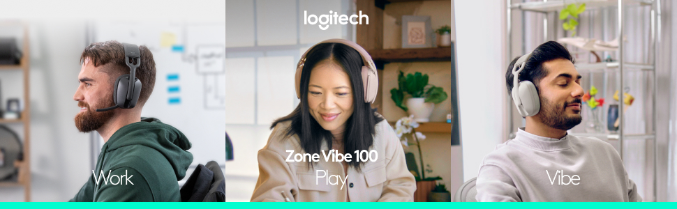 Logitech Zone Vibe 100 – Lightweight Wireless Over-Ear Headphones with Noise-Cancelling Mic | Ideal for Office Calls & Video Meetings (Rose) 7 Logitech Zone Vibe 100 – Lightweight Wireless Over-Ear Headphones with Noise-Cancelling Mic | Ideal for Office Calls & Video Meetings (Rose) - Image 7