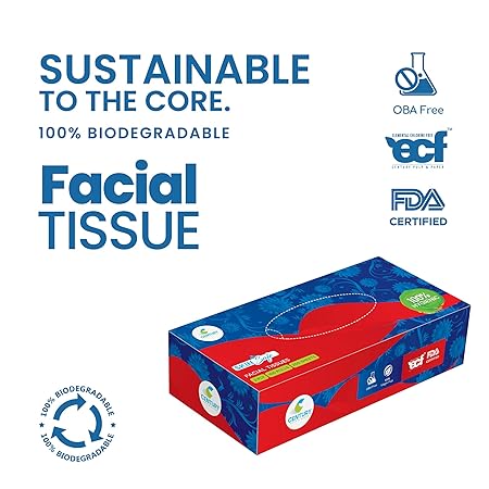 Century | Face Tissue Box | 2 Ply | 100 Pulls per Box | Pack of 4 | Soft & Skin-Safe | OBA-Free | FDA Approved | White 4 Century | Face Tissue Box | 2 Ply | 100 Pulls per Box | Pack of 4 | Soft & Skin-Safe | OBA-Free | FDA Approved | White - Image 4