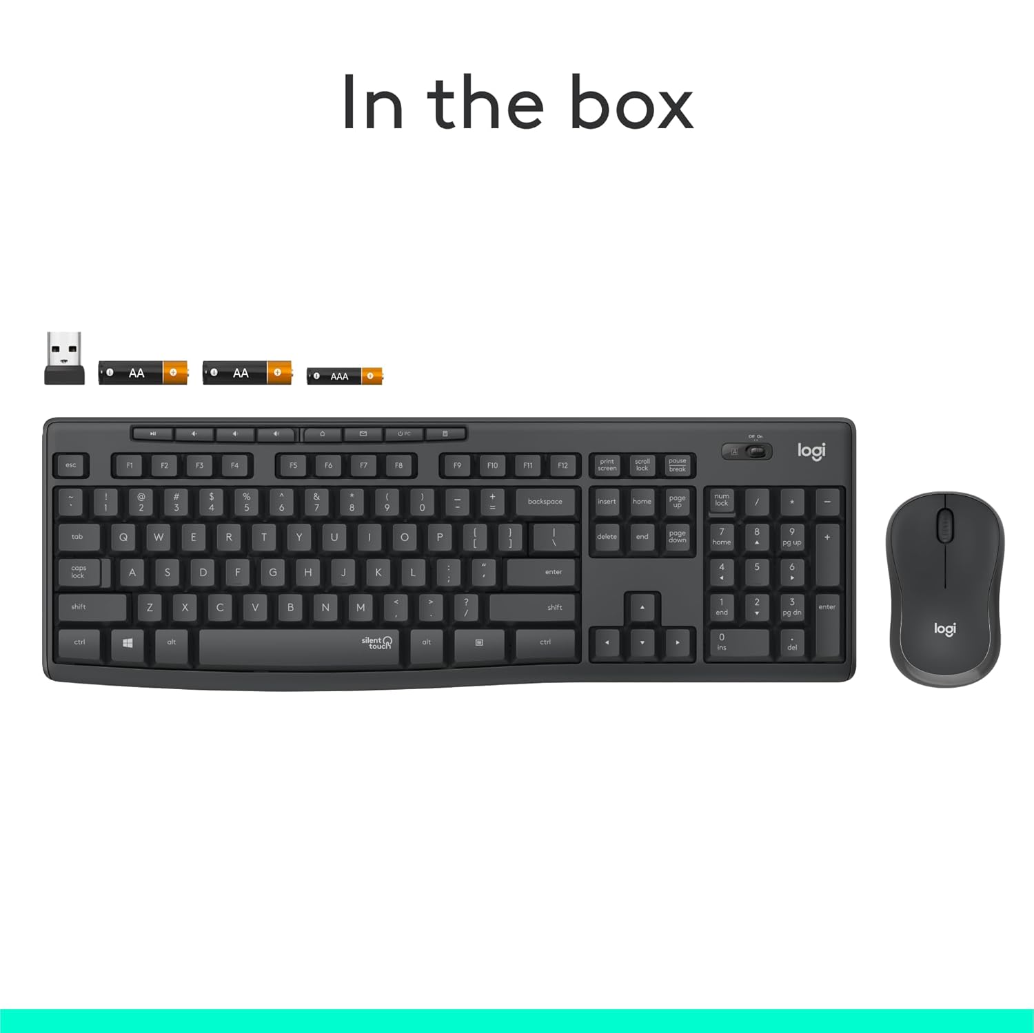 Logitech Powerful MK295 Silent Wireless Keyboard & Mouse Combo – Lag-Free, 90% Less Noise, Full Numpad 2 Logitech Powerful MK295 Silent Wireless Keyboard & Mouse Combo – Lag-Free, 90% Less Noise, Full Numpad - Image 2