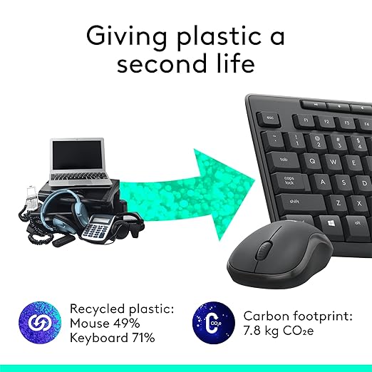 Logitech Powerful MK295 Silent Wireless Keyboard & Mouse Combo – Lag-Free, 90% Less Noise, Full Numpad 6 Logitech Powerful MK295 Silent Wireless Keyboard & Mouse Combo – Lag-Free, 90% Less Noise, Full Numpad - Image 6
