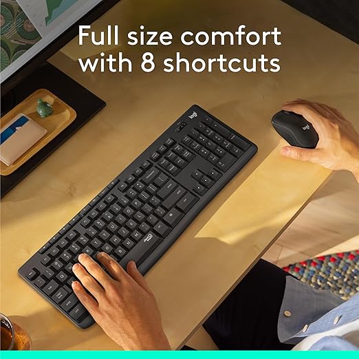 Logitech Powerful MK295 Silent Wireless Keyboard & Mouse Combo – Lag-Free, 90% Less Noise, Full Numpad 8 Logitech Powerful MK295 Silent Wireless Keyboard & Mouse Combo – Lag-Free, 90% Less Noise, Full Numpad - Image 8