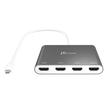 J5Create JCA366 USB-C to 4-Port HDMI Multi-Monitor Adapter – Perfect for Expanding Workspace on Laptops & Macs 3 J5Create JCA366 USB-C to 4-Port HDMI Multi-Monitor Adapter – Perfect for Expanding Workspace on Laptops & Macs - Image 3